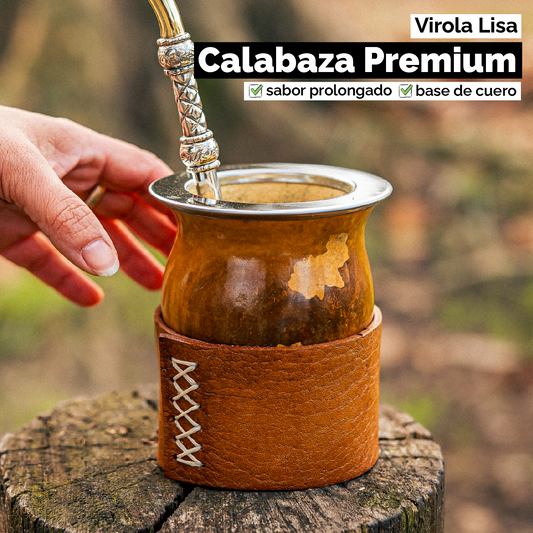 Mate Calabaza Criollo (con base) - Virola Acero