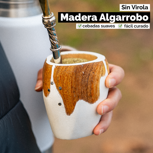 Mate Ranchero Cruz (Madera) - Blanco