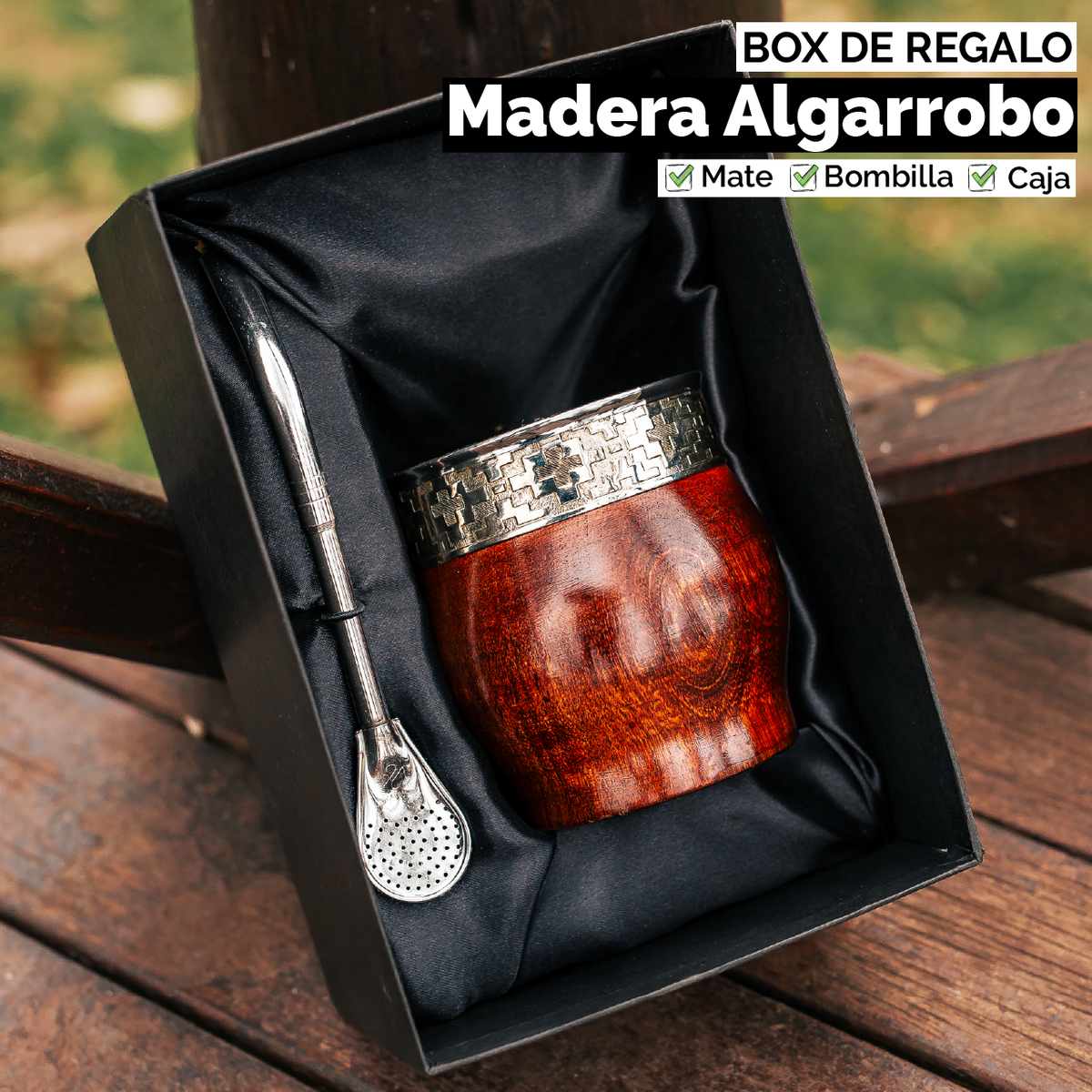 COMBO Regalo - Mate Imperial Madera