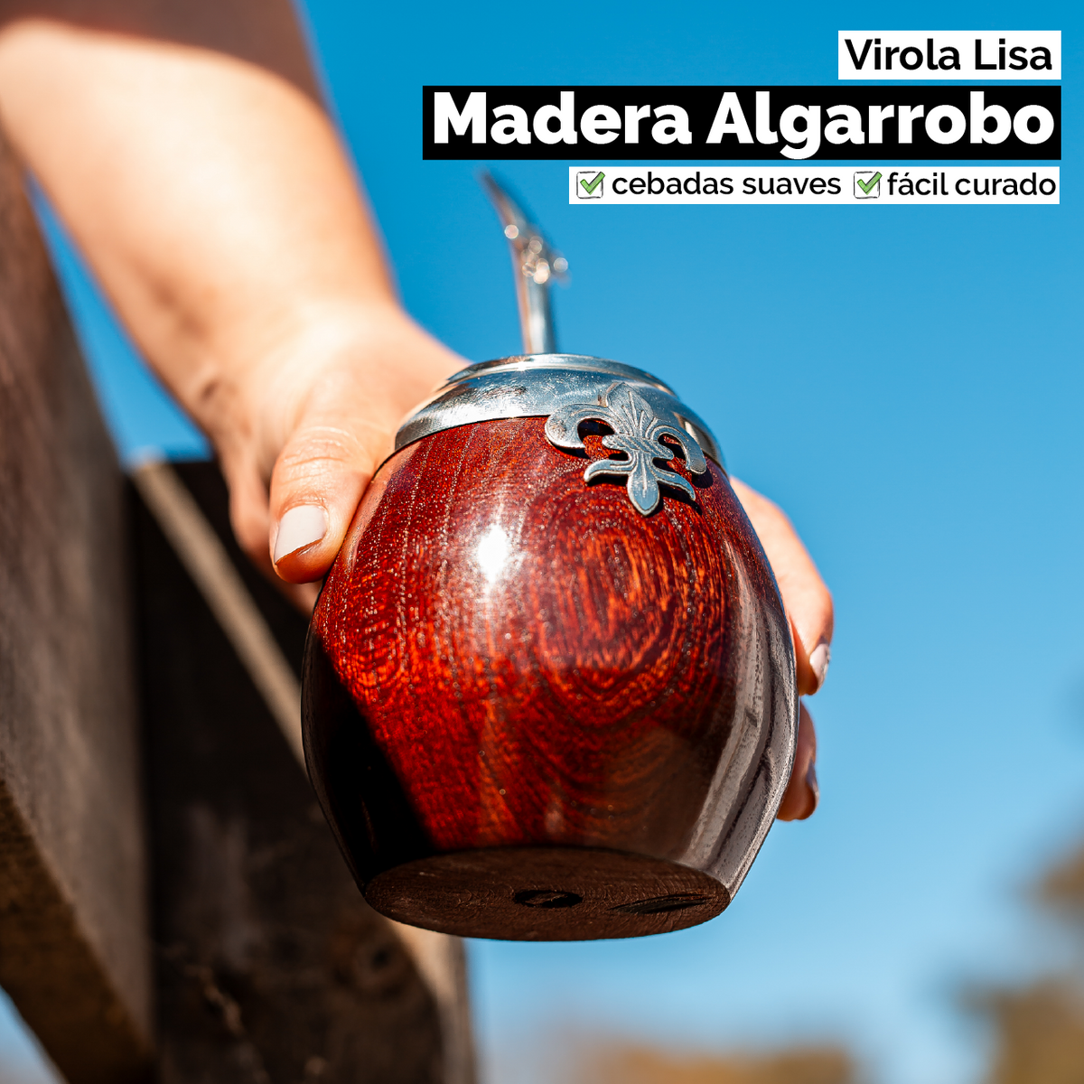 Mate Gota (Madera) - Virola Acero